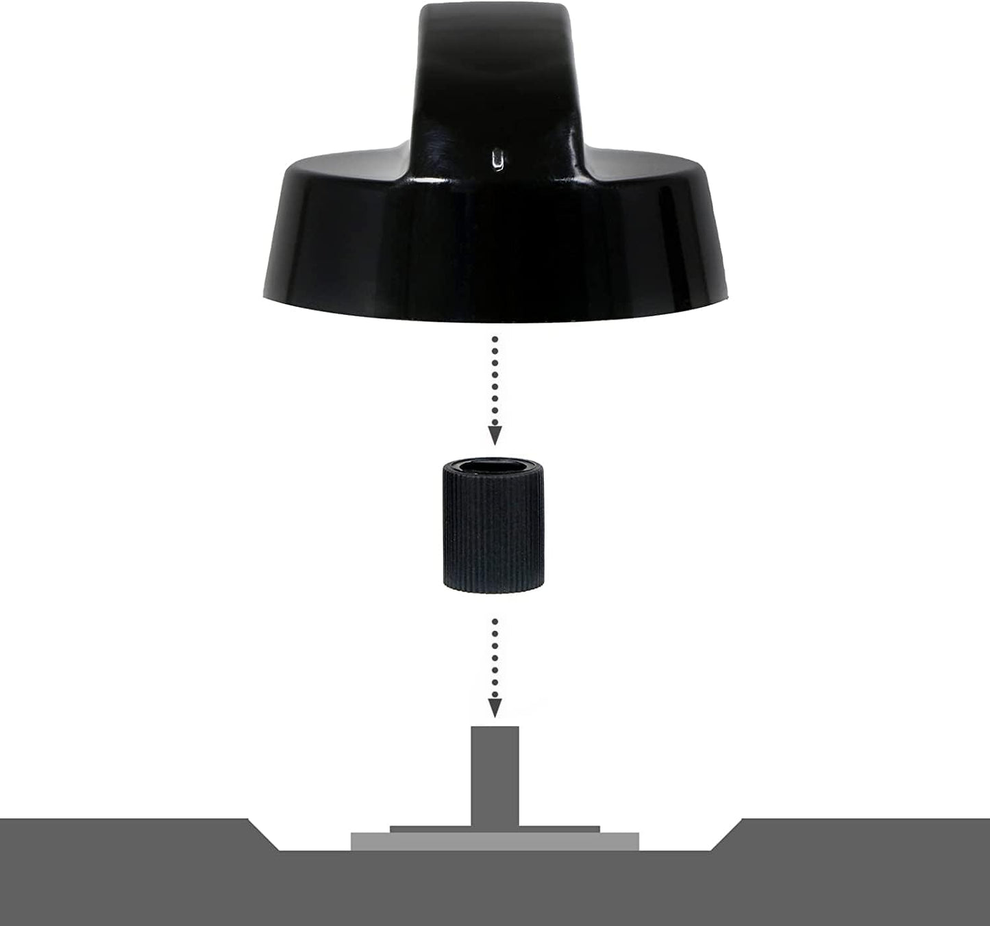 MANOPOLA POMELLO CUCINA PIANO COTTURA NERA UNIVERSALE