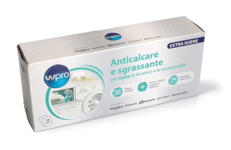WPRO ANTICALCARE E SGRASSANTE 484000008810 PER LAVATRICE E LAVASTOVIGLIE ORIGINALE WHIRLPOOL