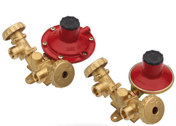 MINI CENTRALINA GAS MOD.Y KG.4 CON REGOLATORE DUE ATTACCHI BOMBOLA 1/2"