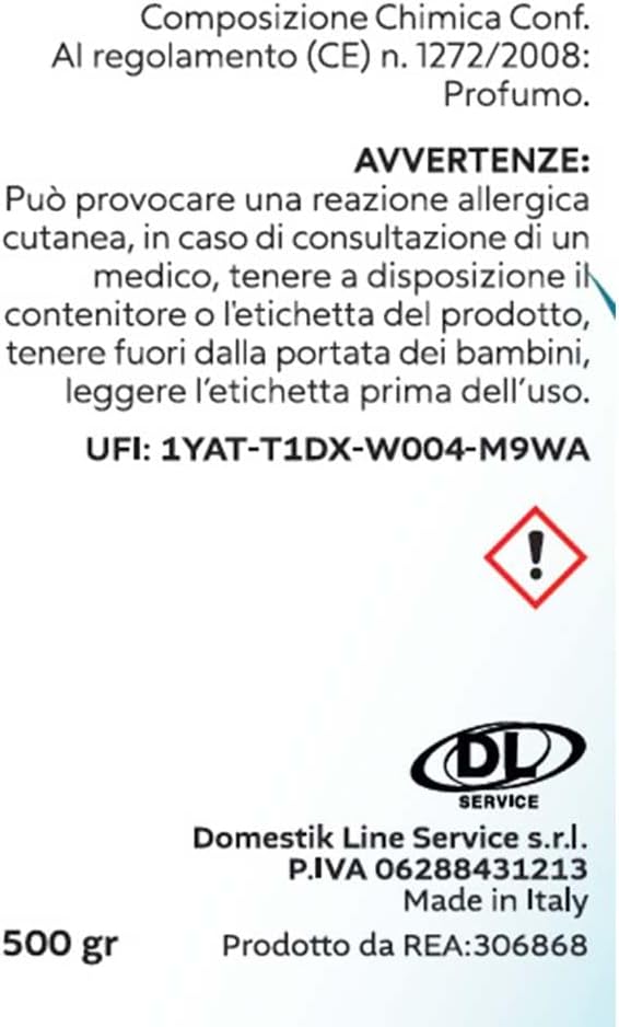 CRISTALLI PROFUMATI PER BUCATO "TALCO" IGIENIZZANTE - ANTICALCARE - AMMORBIDENTE