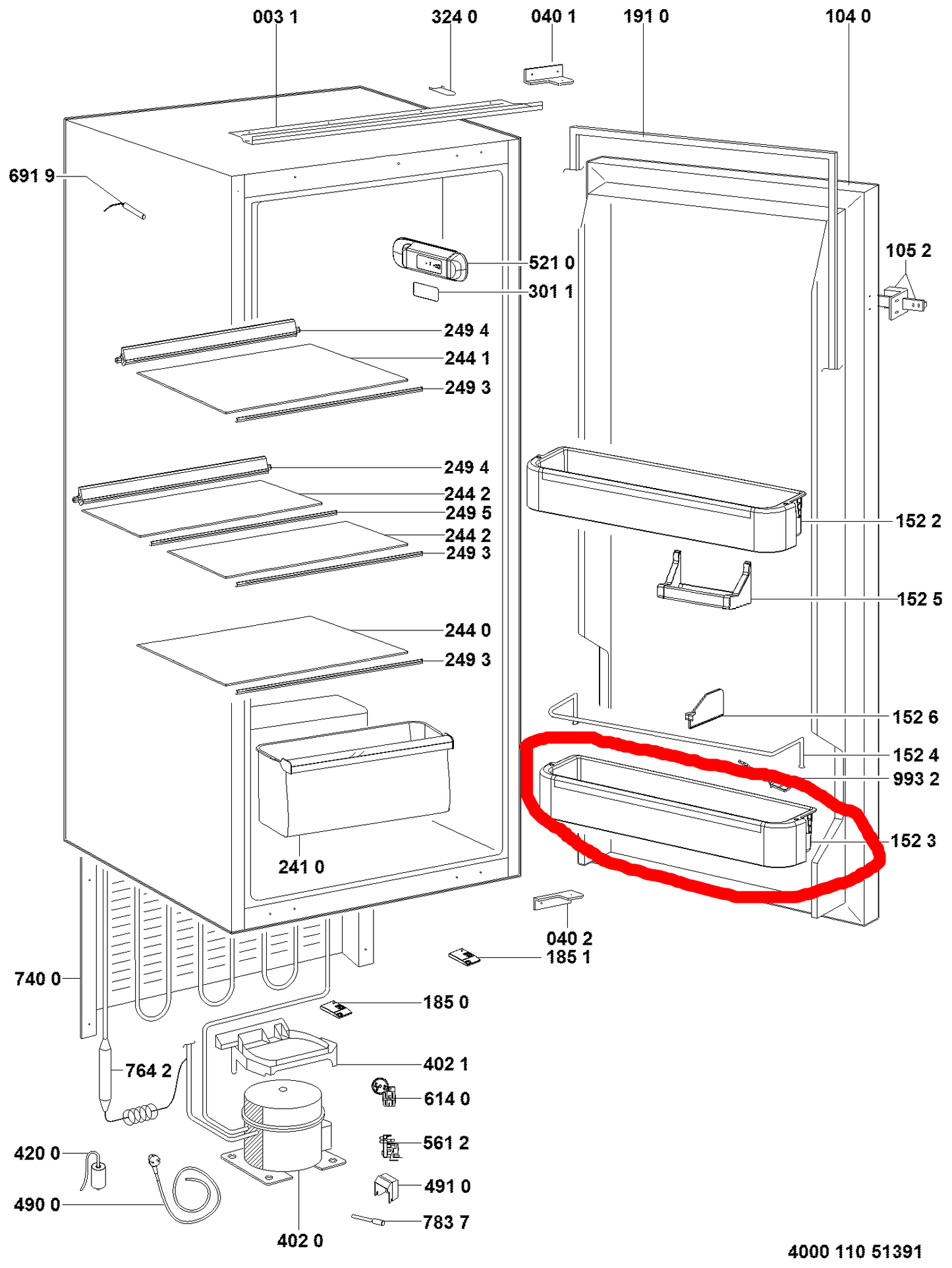 BALCONCINO PORTABOTTIGLIE 481010665749 ORIGINALE PER FRIGORIFERO WHIRLPOOL