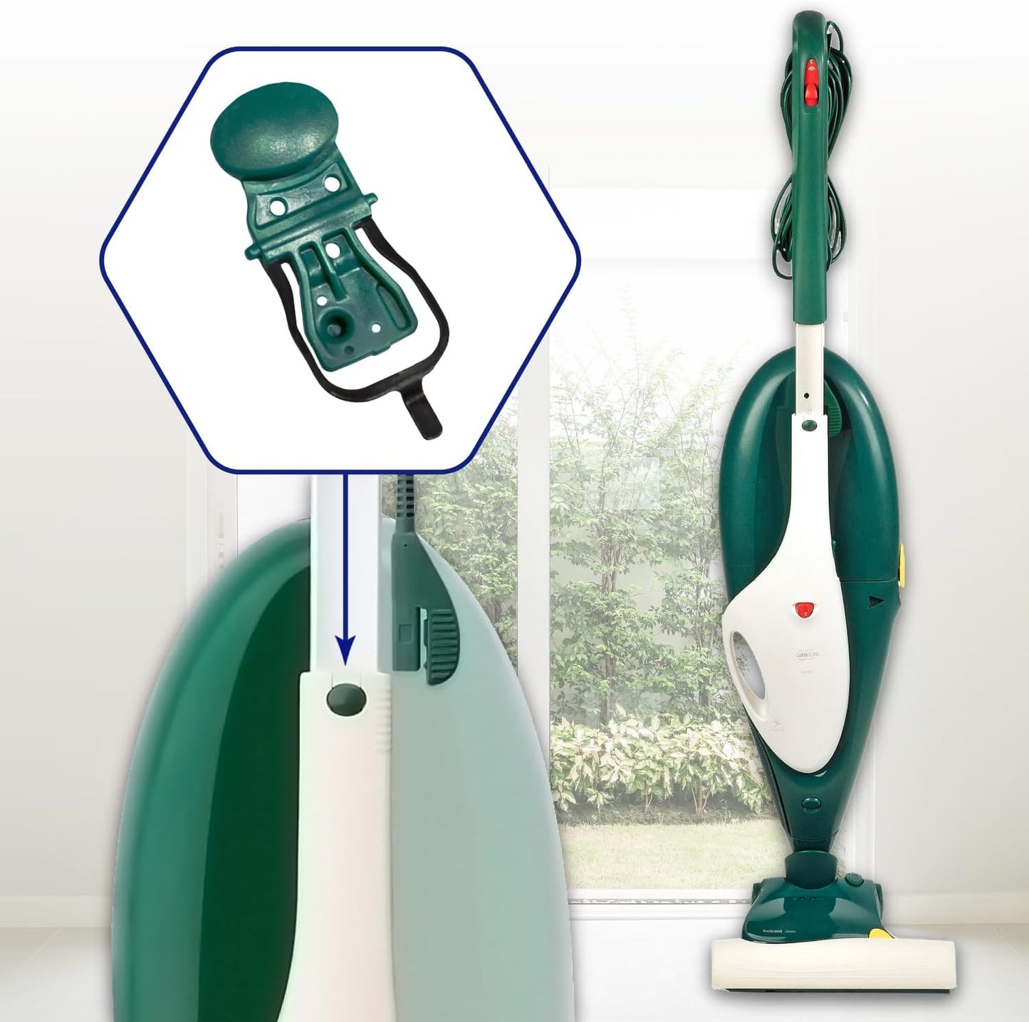 TASTO SGANCIO BASTONE COMPATIBILE PER VORWERK FOLLETTO ADATTABILE PER VK135 - VK136