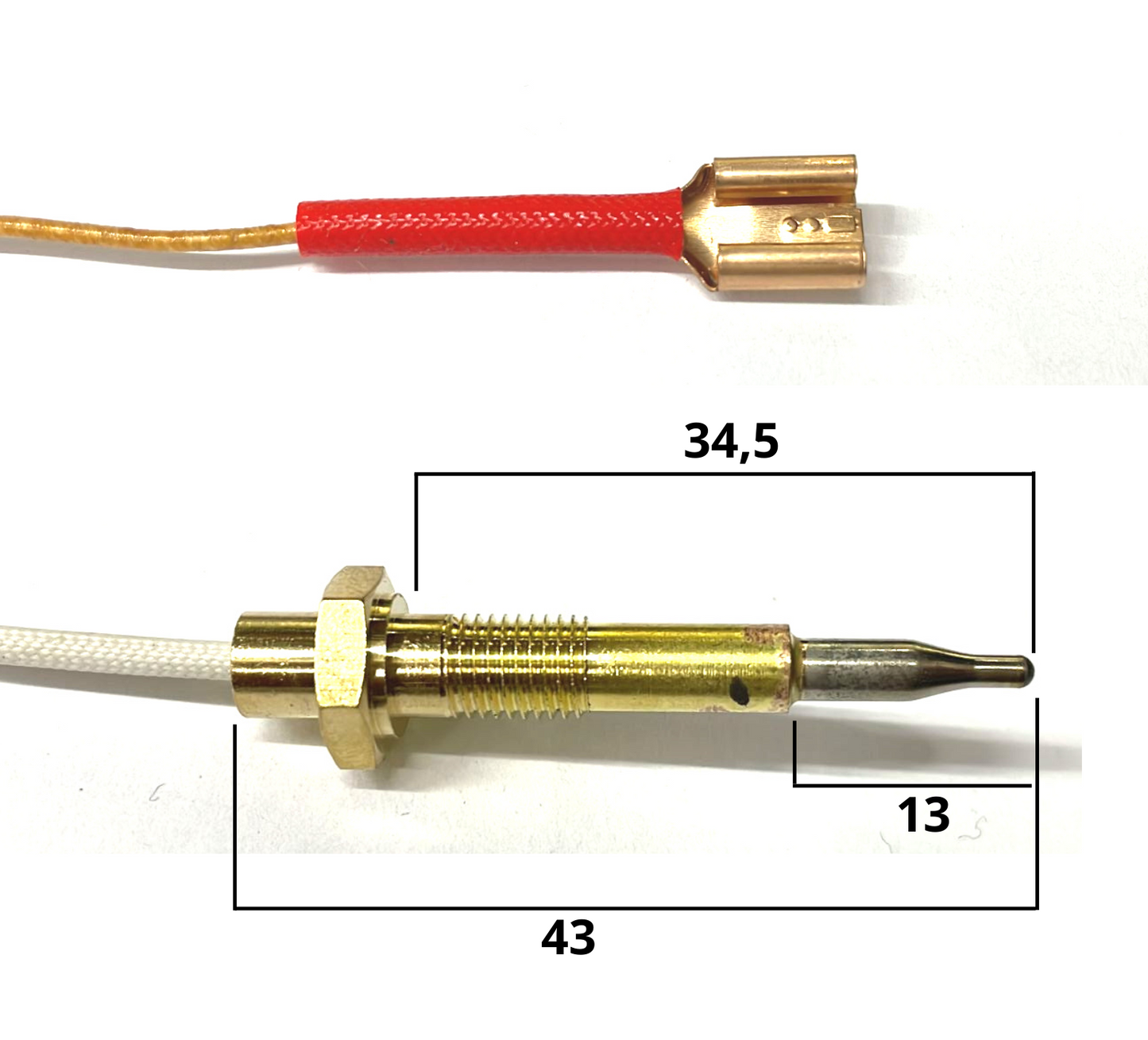 TERMOCOPPIA 60 CM PER TRIPLA CORONA C00074280 ORIGINALE PER CUCINE - PIANI COTTURA INDESIT - ARISTON - WHIRLPOOL - FRANKE