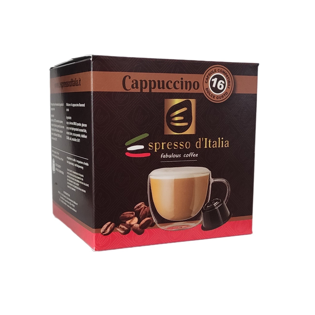 BOX DA 16 CAPSULE ESPRESSO D'ITALIA "CAPPUCCINO" COMPATIBILI DOLCE GUSTO