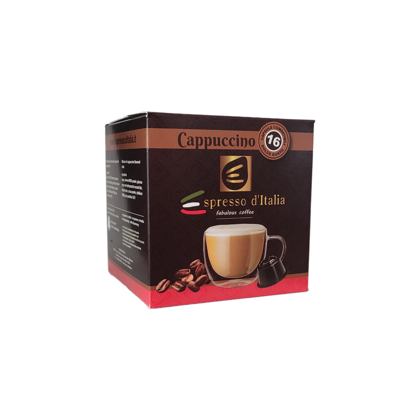 BOX DA 16 CAPSULE ESPRESSO D'ITALIA "CAPPUCCINO" COMPATIBILI DOLCE GUSTO