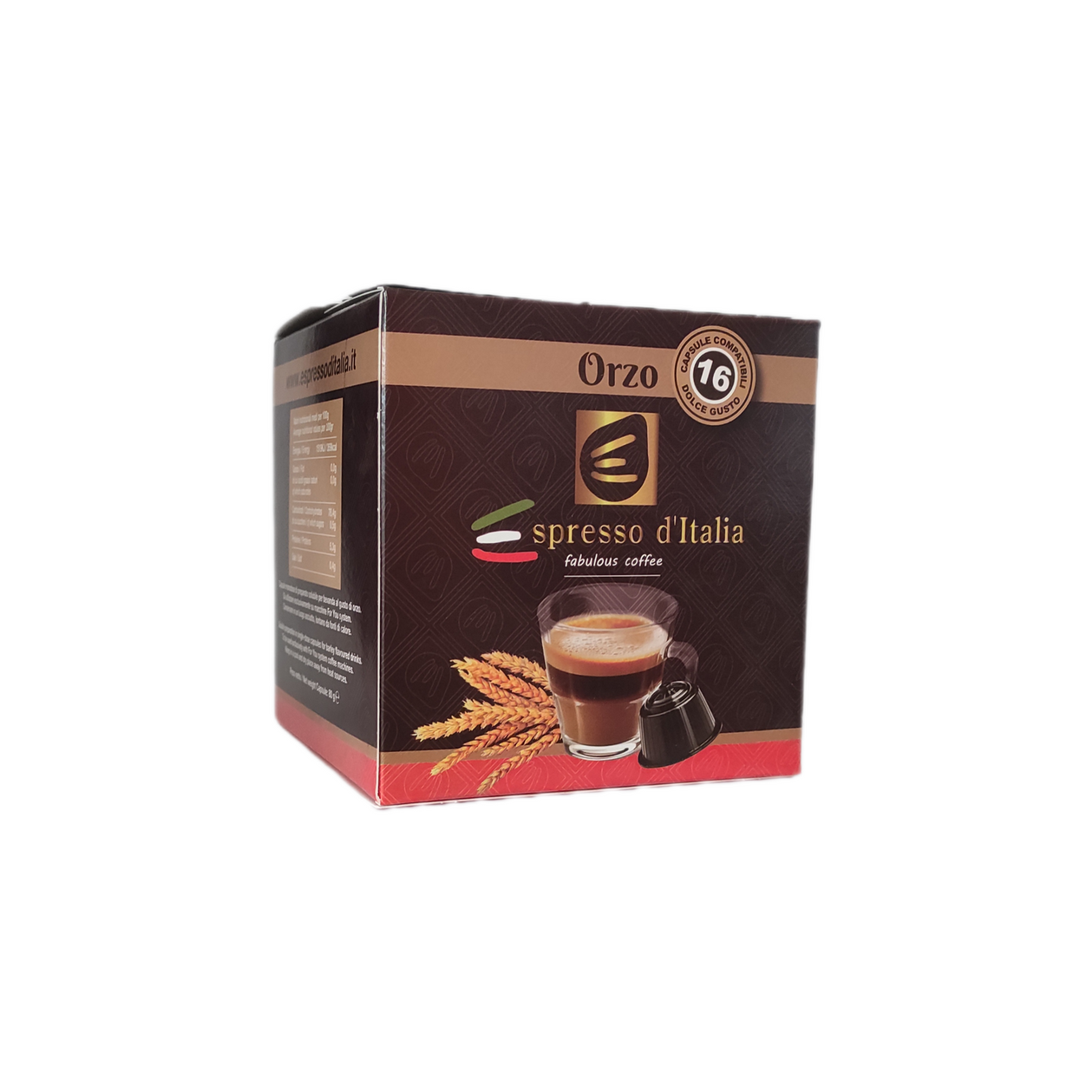 BOX DA 16 CAPSULE ESPRESSO D'ITALIA "ORZO" COMPATIBILI DOLCE GUSTO