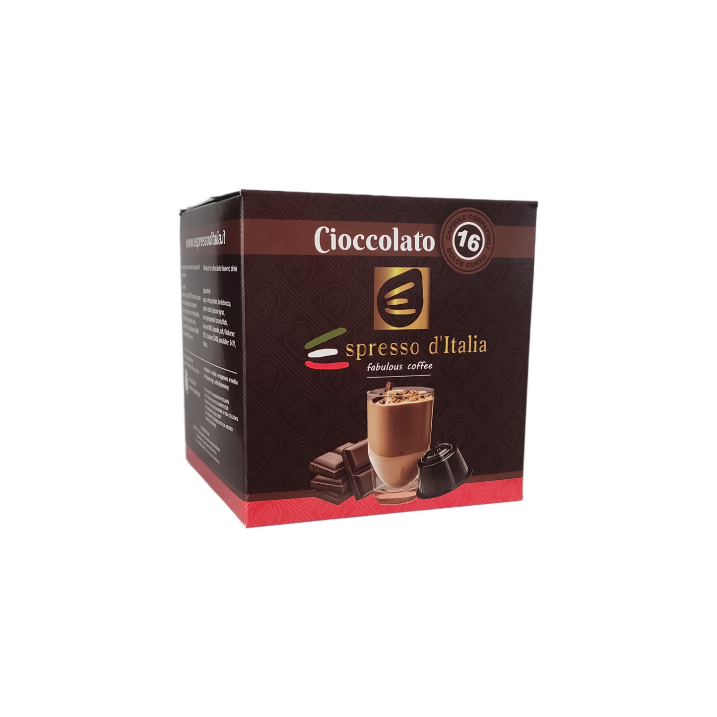 BOX DA 16 CAPSULE ESPRESSO D'ITALIA "CIOCCOLATO" COMPATIBILI DOLCE GUSTO