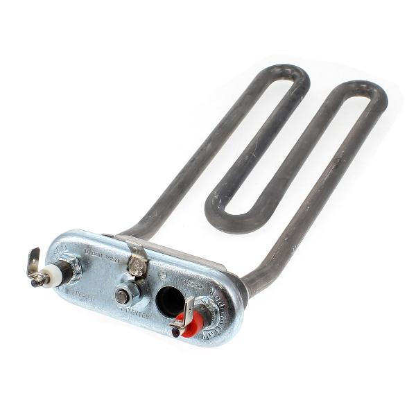 RESISTENZA LAVATRICE 1800W ORIGINALE C00088218 CON FORO TERMOSTATO E TERMOFUSIBILE PER LAVATRICE ARISTON - INDESIT