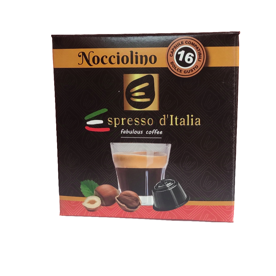BOX DA 16 CAPSULE ESPRESSO D'ITALIA "NOCCIOLINO" COMPATIBILI DOLCE GUSTO