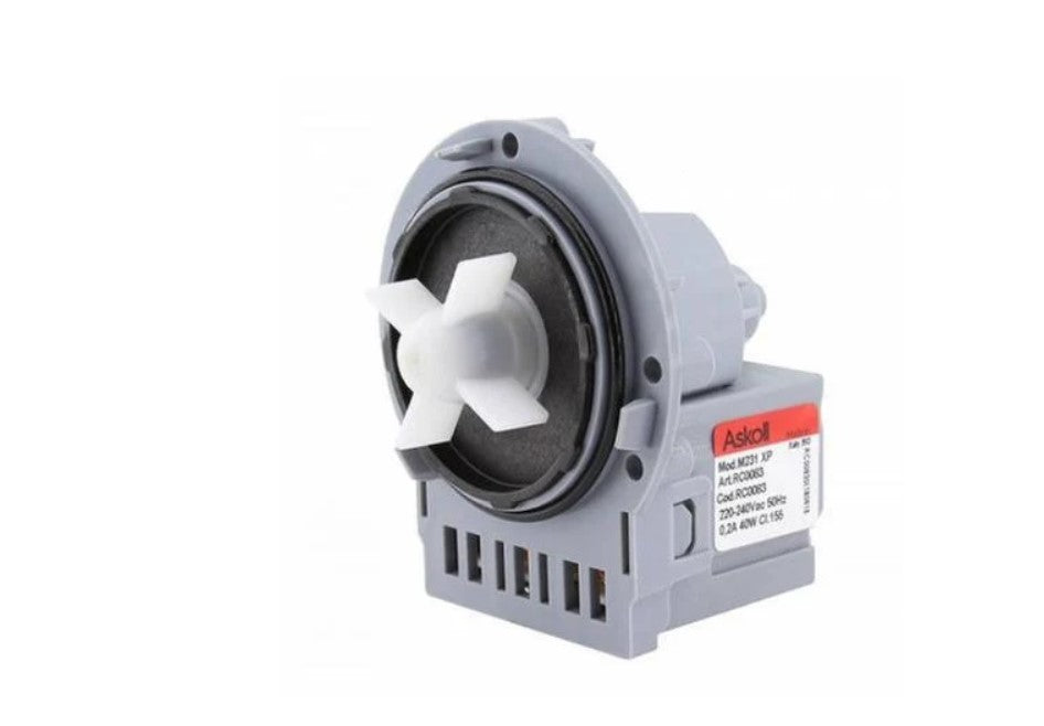 ELETTROPOMPA DI SCARICO UNIVERSALE ASKOLL M332 CON FASTON ADATTABILE LAVATRICE SAMSUNG-SANGIORGIO-CANDY