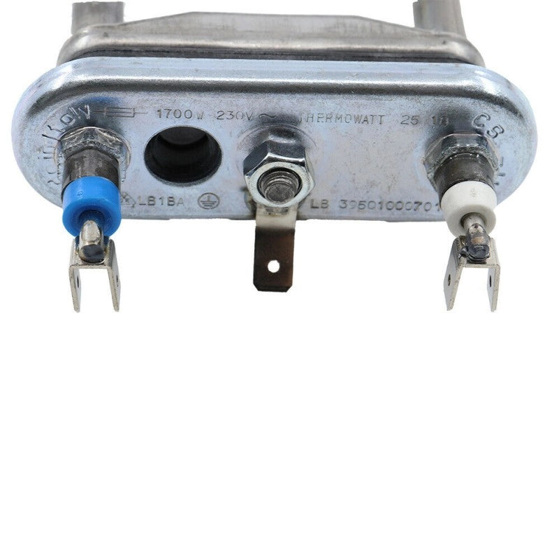 RESISTENZA LAVATRICE ADATTABILE CON FORO TERMOSTATO E TERMOFUSIBILE 1700 W PER LAVATRICE ITWASH - SANGIORGIO - ZOPPAS - ZANUSSI