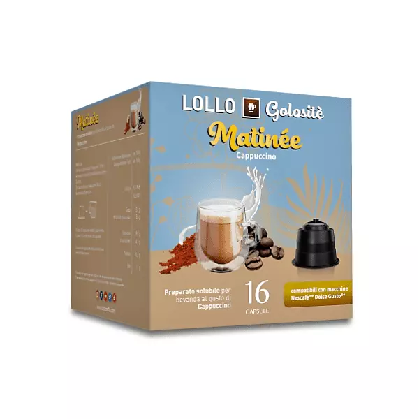BOX DA 16 CAPSULE LOLLO GOLOSITE' MATINEE "CAPPUCCINO" COMPATIBILI DOLCE GUSTO