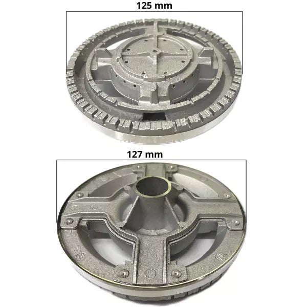 SERIE 5 BRUCIATORI + PIATTELLI SPARTIFIAMMA ADATTABILE PER PIANI COTTURA NARDI- ARISTON - INDESIT - GLEM