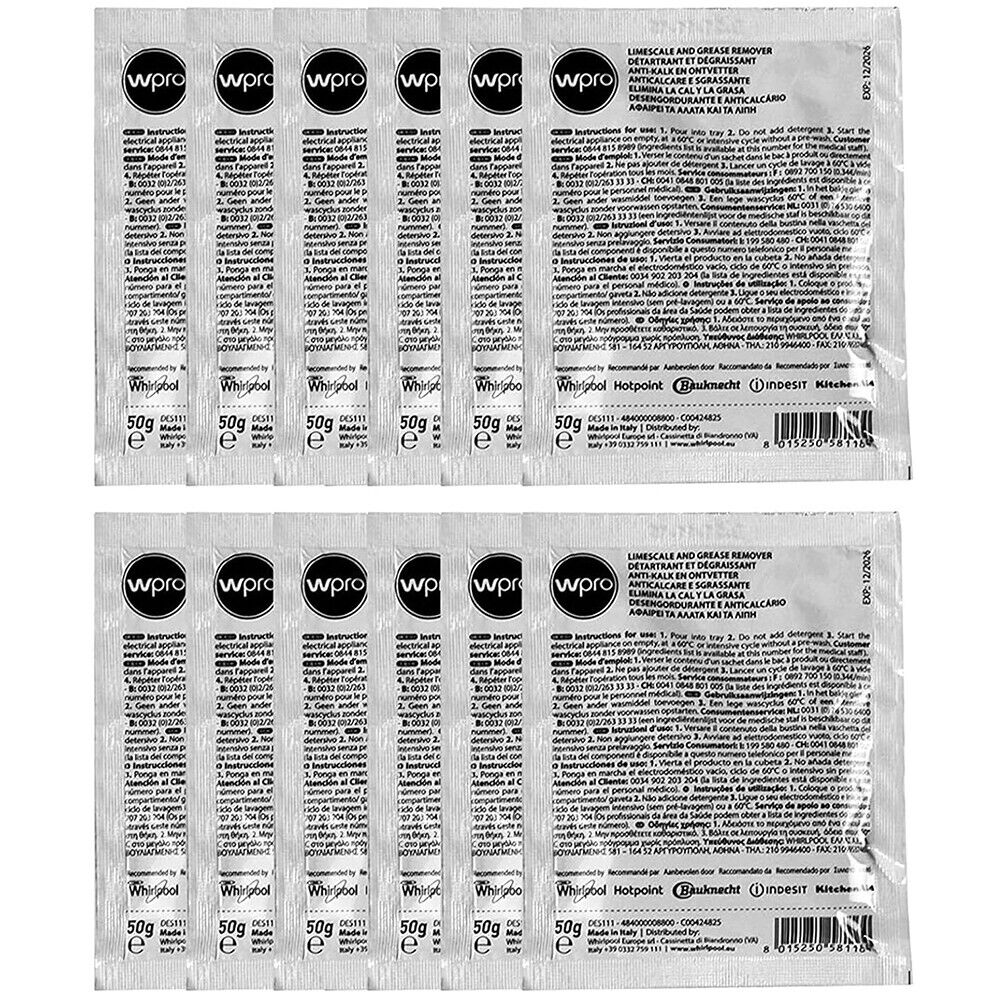 WPRO ANTICALCARE E SGRASSANTE 484000008810 PER LAVATRICE E LAVASTOVIGLIE ORIGINALE WHIRLPOOL