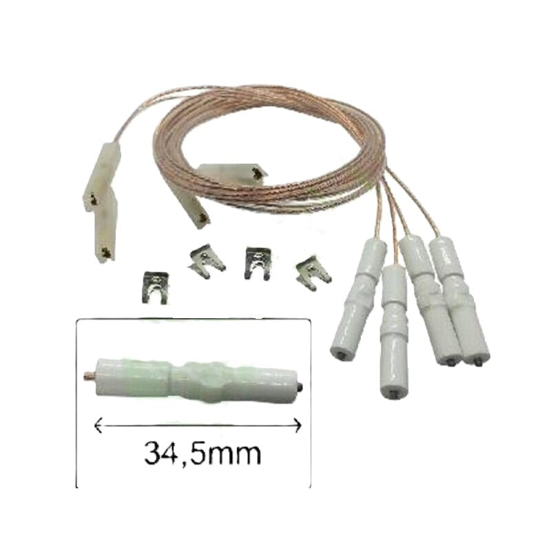 KIT 4PZ CANDELETTA ACCENSIONE 34108001 ADATTABILE PER CUCINA E PIANO COTTURA REX- ZOPPAS - ZANUSSI - ELECTROLUX