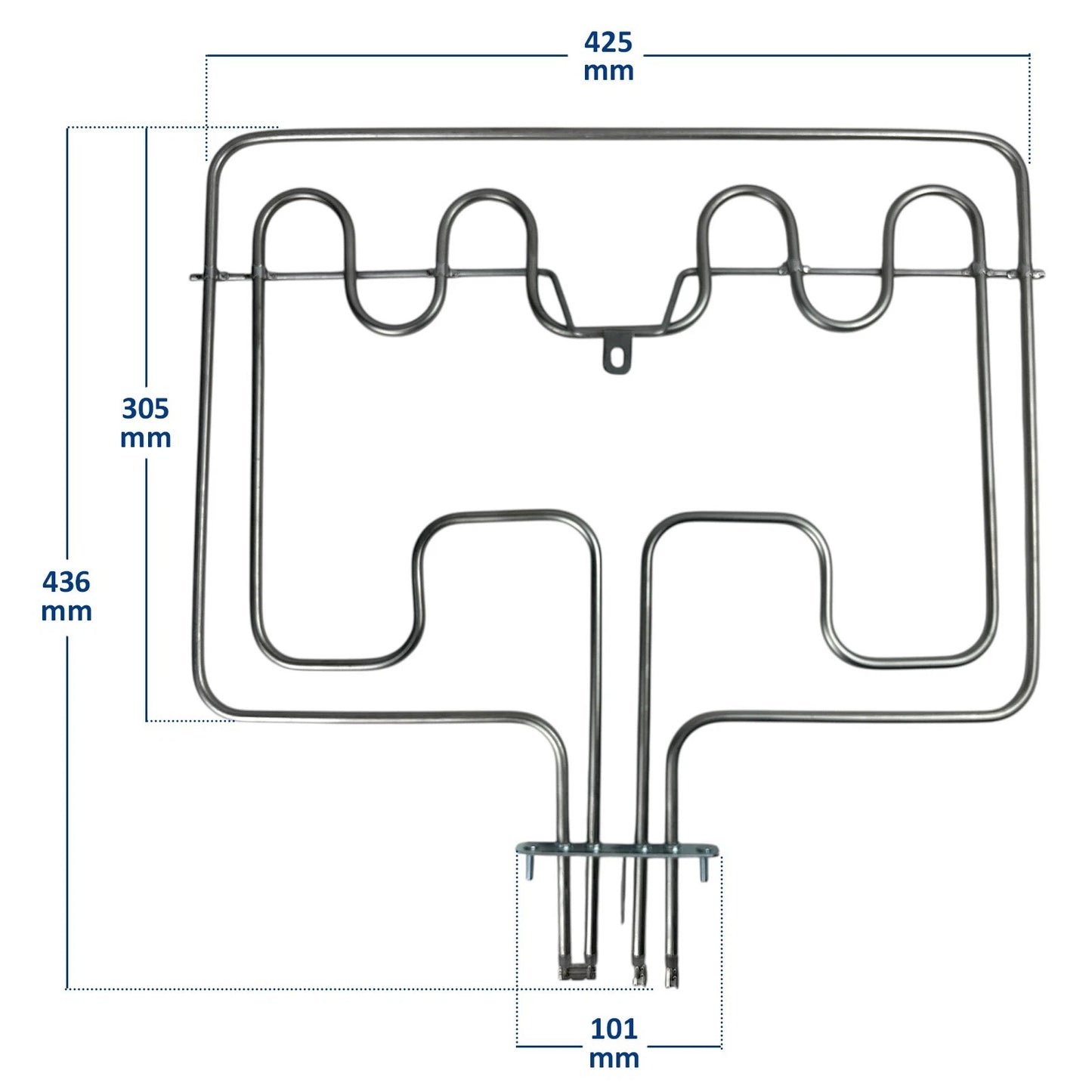 RESISTENZA SUPERIORE DOPPIA 256005001 2700W ADATTABILE PER FORNI REX - ZANUSSI - ELECTROLUX - AEG