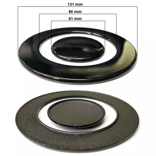 SERIE 5 BRUCIATORI + PIATTELLI SPARTIFIAMMA ADATTABILE PER PIANI COTTURA NARDI- ARISTON - INDESIT - GLEM