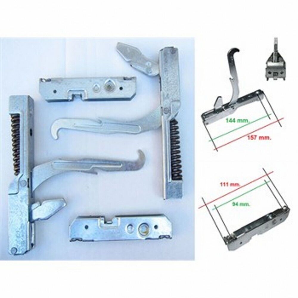 COPPIA CERNIERE CON PORTARULLI KCF3296 PER PORTA PESANTE MAXI FORNO LOFRA WHIRLPOOL