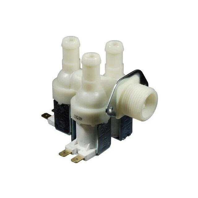 ELETTROVALVOLA UNIVERSALE 3 VIE 90° USCITA 15mm ADATTABILE LAVATRICE
