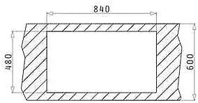 PYRAMIS LAVELLO DA INCASSO 86X50 IN ACCIAIO INOX VASCA A SINISTRA