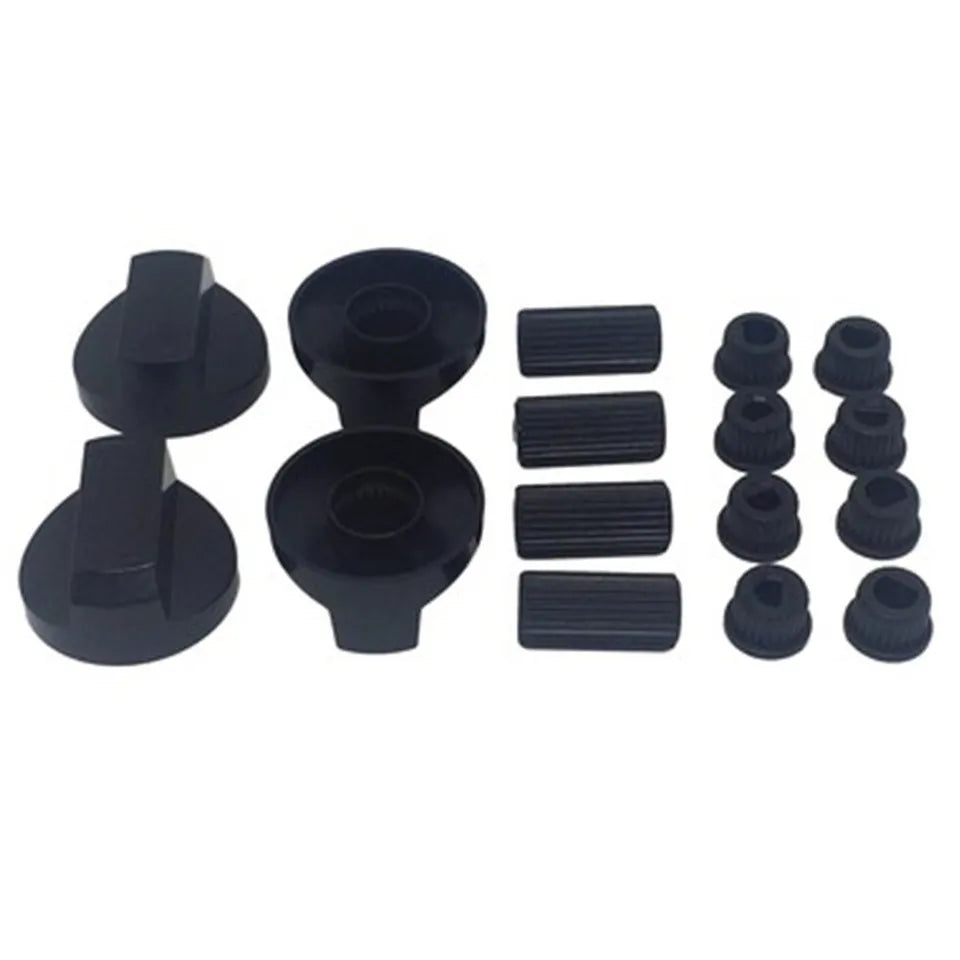 KIT 4PZ. MANOPOLE POMELLI CUCINA PIANO COTTURA NERE UNIVERSALI