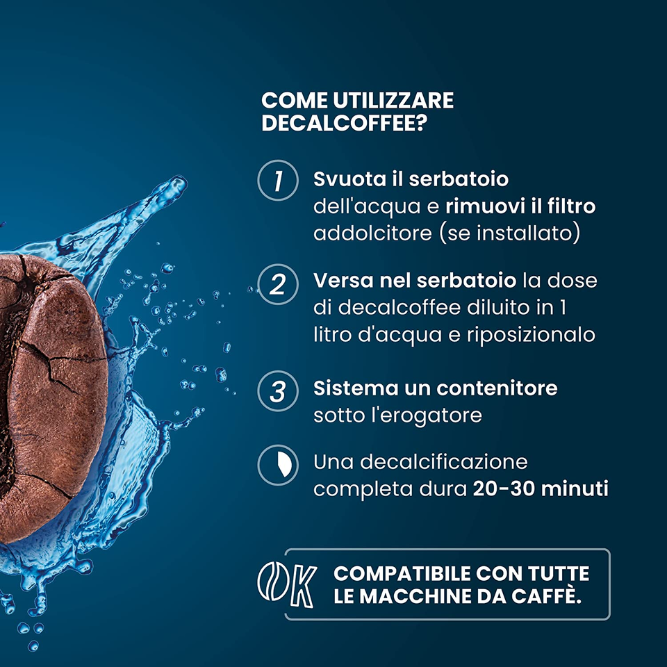 DECALCOFFEE DECALCIFICANTE LIQUIDO PER MACCHINE DA CAFFE'