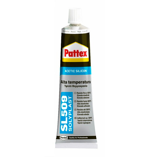 HENKEL SILICONE ACETICO ALTA TEMPERATURA SL509 ROSSO 70 ML