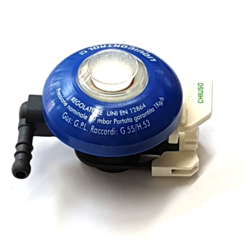 REGOLATORE PER GPL LIQUIGAS 1Kg/h PRESSIONE 29 mbar ATTACCO RAPIDO