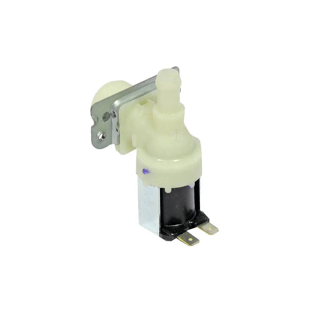 ELETTROVALVOLA UNIVERSALE 1 VIA 90° USCITA 12mm 2 CONTATTI ADATTABILE LAVATRICE INDESIT - CANDY