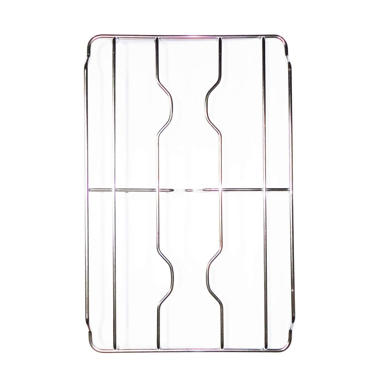 GRIGLIA IN FILO CROMATA A 2 FUOCHI 410 X 264 mm ADATTABILE A CUCINE ELBA - DE LONGHI