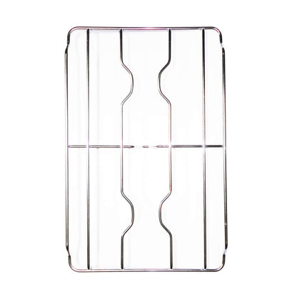GRIGLIA IN FILO CROMATA A 2 FUOCHI 410 X 264 mm ADATTABILE A CUCINE ELBA - DE LONGHI