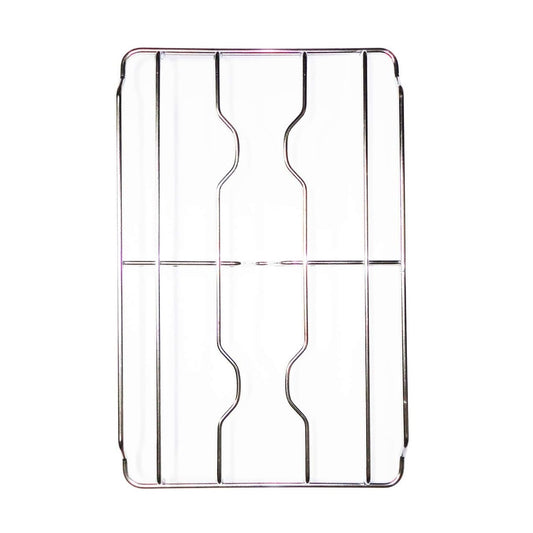 GRIGLIA IN FILO CROMATA A 2 FUOCHI 410 X 264 mm ADATTABILE A CUCINE ELBA - DE LONGHI