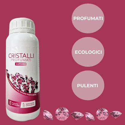 CRISTALLI PROFUMATI PER BUCATO "ZAPHIRO" IGIENIZZANTE - ANTICALCARE - AMMORBIDENTE
