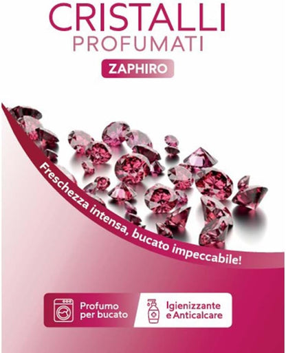 CRISTALLI PROFUMATI PER BUCATO "ZAPHIRO" IGIENIZZANTE - ANTICALCARE - AMMORBIDENTE