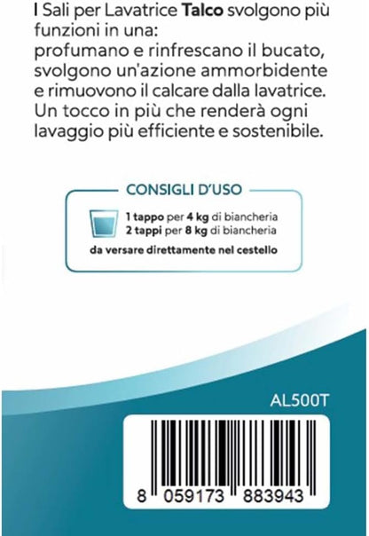 CRISTALLI PROFUMATI PER BUCATO "TALCO" IGIENIZZANTE - ANTICALCARE - AMMORBIDENTE