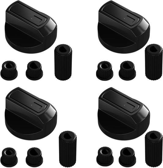 KIT 4PZ. MANOPOLE POMELLI CUCINA PIANO COTTURA NERE UNIVERSALI