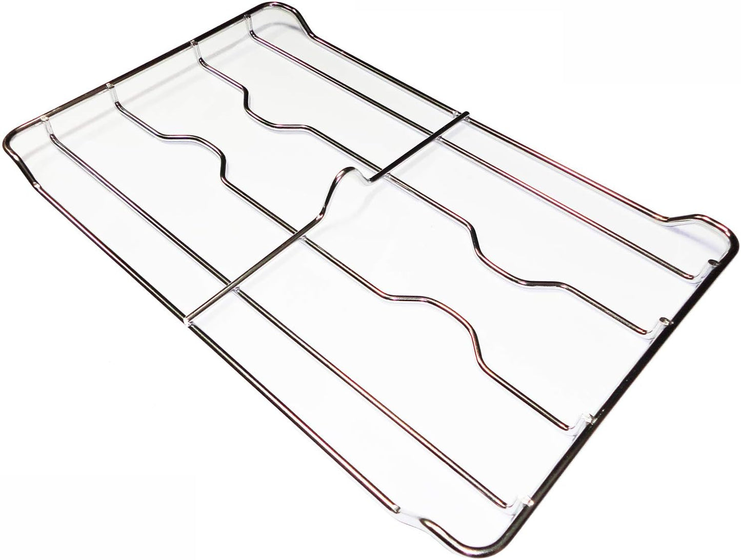 GRIGLIA IN FILO CROMATA A 2 FUOCHI 410 X 264 mm ADATTABILE A CUCINE ELBA - DE LONGHI