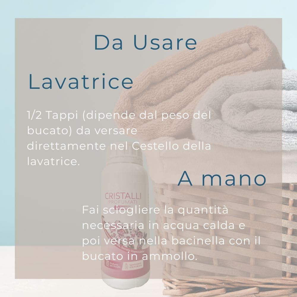 CRISTALLI PROFUMATI PER BUCATO "ZAPHIRO" IGIENIZZANTE - ANTICALCARE - AMMORBIDENTE