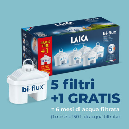 LAICA CARTUCCE FILTRANTI BI-FLUX 5+1PZ F6S2B2IT150