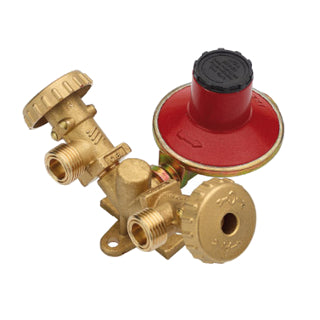 MINI CENTRALINA GAS MOD.Y KG.4 CON REGOLATORE DUE ATTACCHI BOMBOLA 1/2"