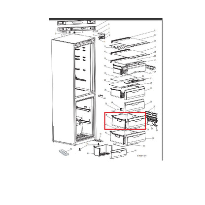 CASSETTO CONGELATORE SUPERIORE C00519916 ORIGINALE PER FRIGORIFERI INDESIT - ARISTON - WHIRLPOOL