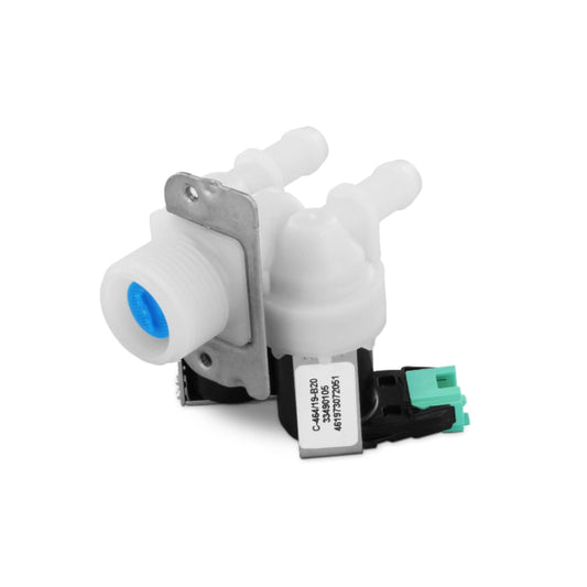 ELETTROVALVOLA 2 VIE 180° USCITA 12+12mm ATTACCO CON MORSETTIERA ORIGINALE LAVATRICE WHIRLPOOL - IGNIS - BAUKNECHT - ARISTON