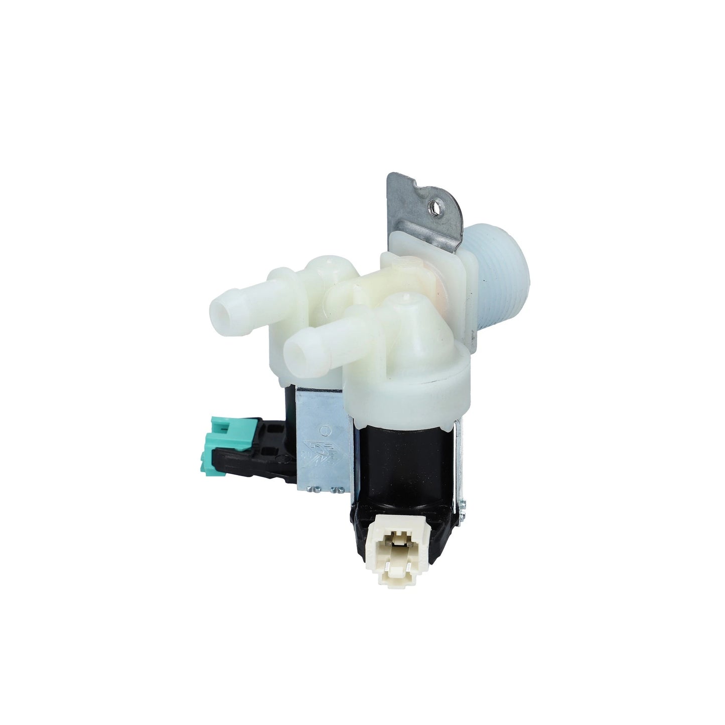 ELETTROVALVOLA 2 VIE 180° USCITA 12+12mm ATTACCO CON MORSETTIERA ORIGINALE LAVATRICE WHIRLPOOL - IGNIS - BAUKNECHT - ARISTON