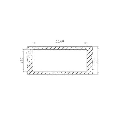 PYRAMIS LAVELLO DA INCASSO 116X50 IN ACCIAIO INOX 2 VASCHE A SINISTRA