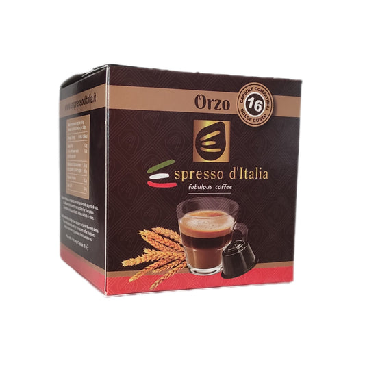 BOX DA 16 CAPSULE ESPRESSO D'ITALIA "ORZO" COMPATIBILI DOLCE GUSTO