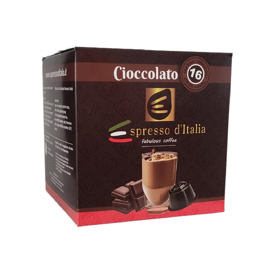 BOX DA 16 CAPSULE ESPRESSO D'ITALIA "CIOCCOLATO" COMPATIBILI DOLCE GUSTO