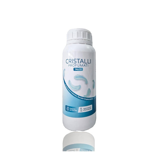 CRISTALLI PROFUMATI PER BUCATO "TALCO" IGIENIZZANTE - ANTICALCARE - AMMORBIDENTE
