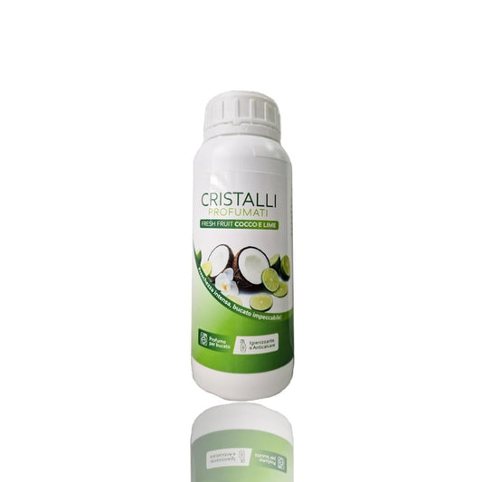 CRISTALLI PROFUMATI PER BUCATO "FRESH FRUIT COCCO E LIME" IGIENIZZANTE - ANTICALCARE - AMMORBIDENTE