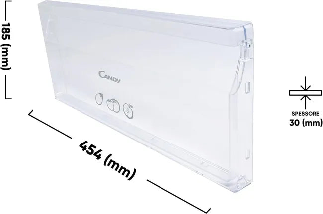 FRONTALE CASSETTO VERDURA 49035136 ORIGINALE PER FRIGORIFERO CANDY