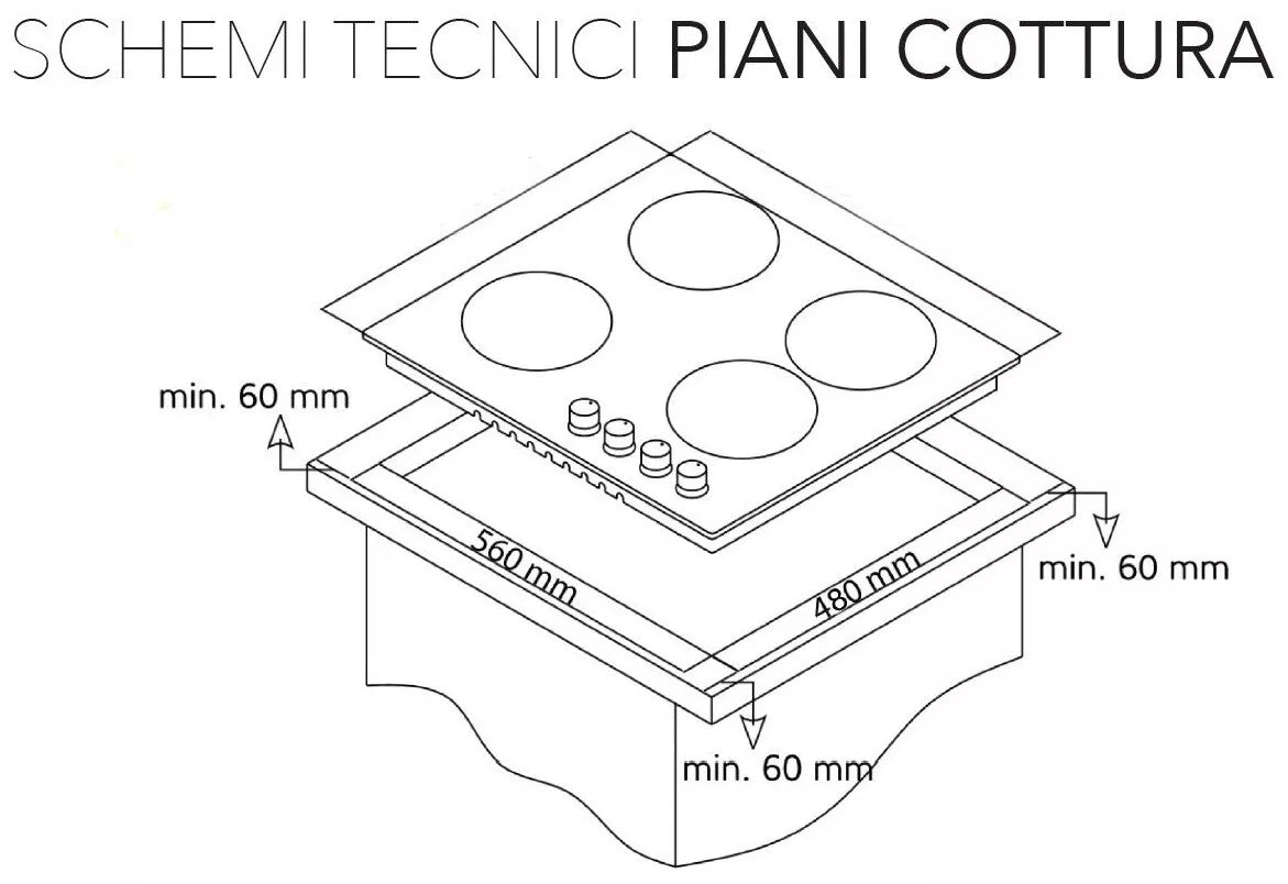 PIANO COTTURA A GAS 5 FUOCHI DA 70 CM SCHAUB LORENZ SSPC705XF
